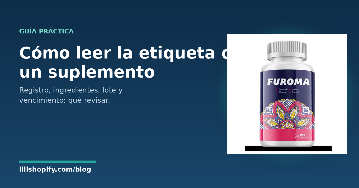 Cómo leer la etiqueta de un suplemento