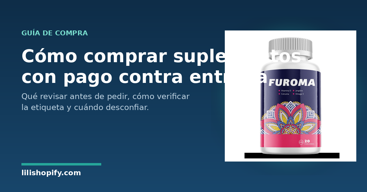 Cómo comprar suplementos con pago contra entrega en Colombia
